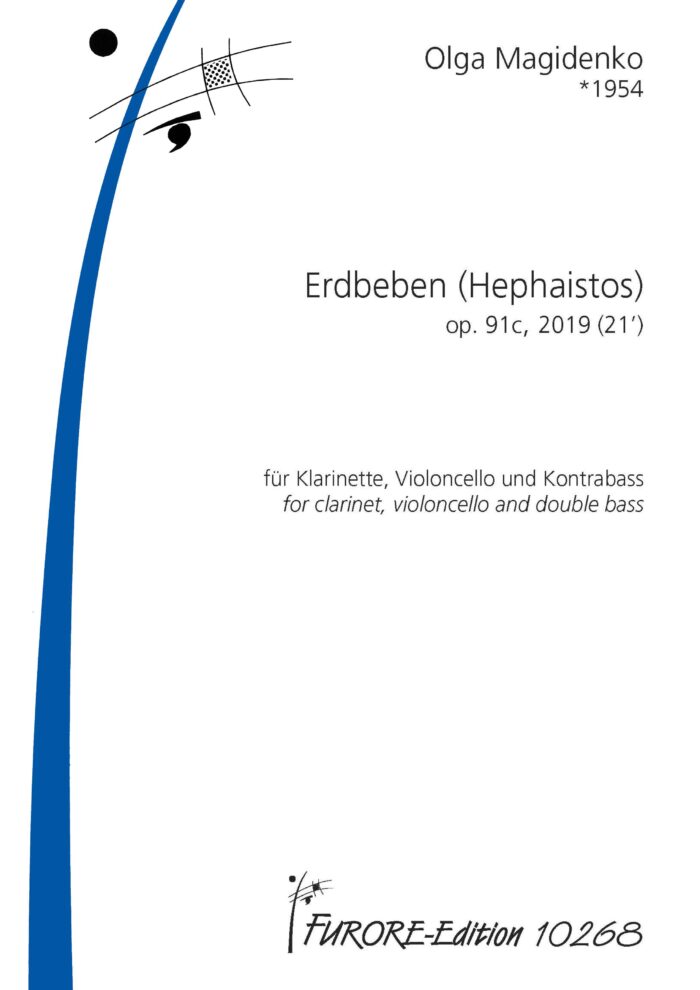 Erdbeben (Earthquake) (Hephaistos) for clarinet, cello and double bass op. 91c, 2019